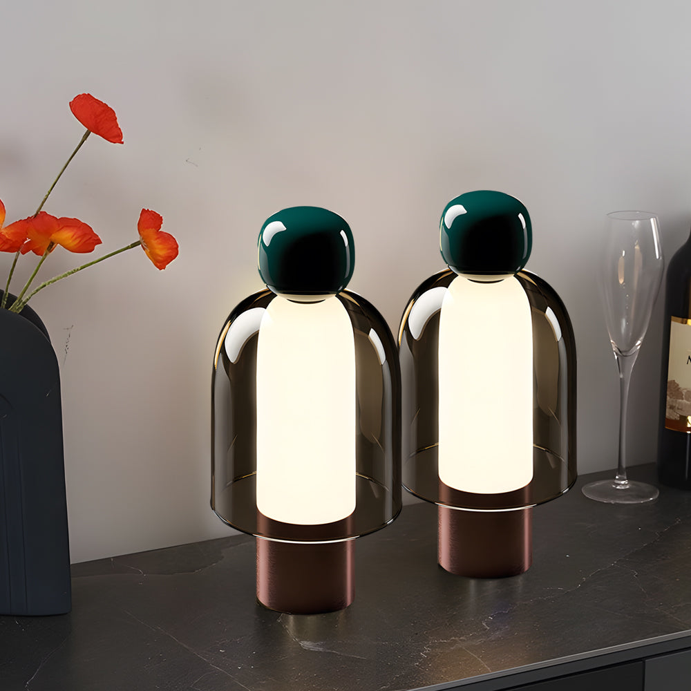 Lampe de Bureau Élégante en Verre avec LED Réglable