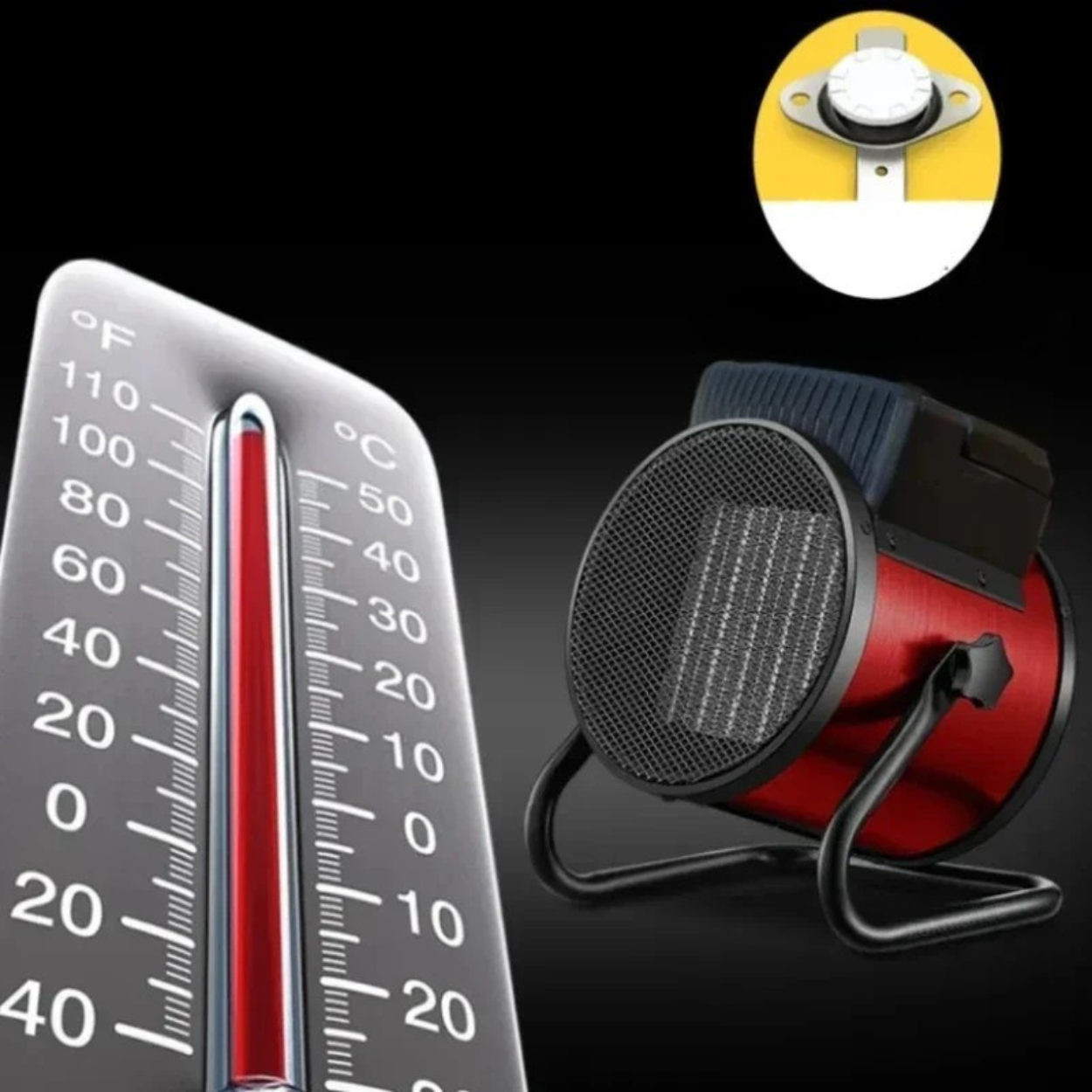 Chauffage Électrique Puissant 1500W/2000W/3000W pour Extérieur