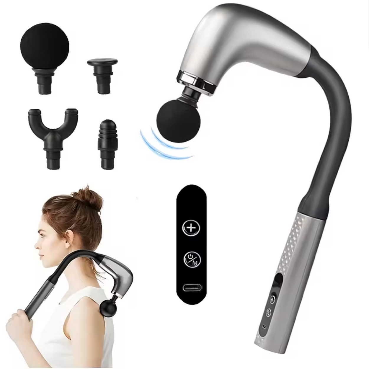 Pistolet de Massage Professionnel Poignée Ergonomique