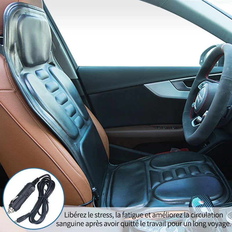 Coussin de Siège Chauffant et Massant en Similicuir Confortable
