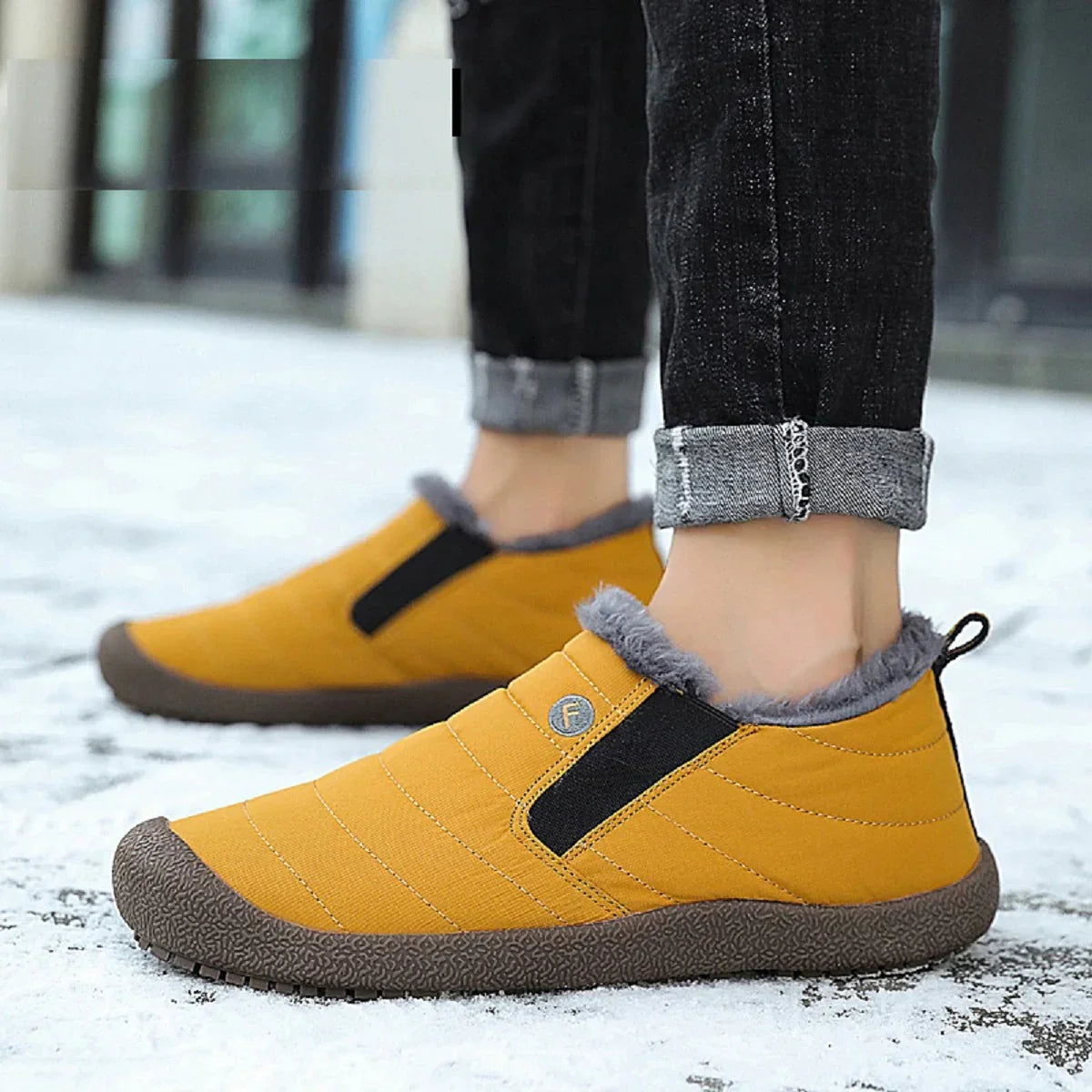 Chaussons Homme Hiver Polaires Doux et Chauds Antidérapants