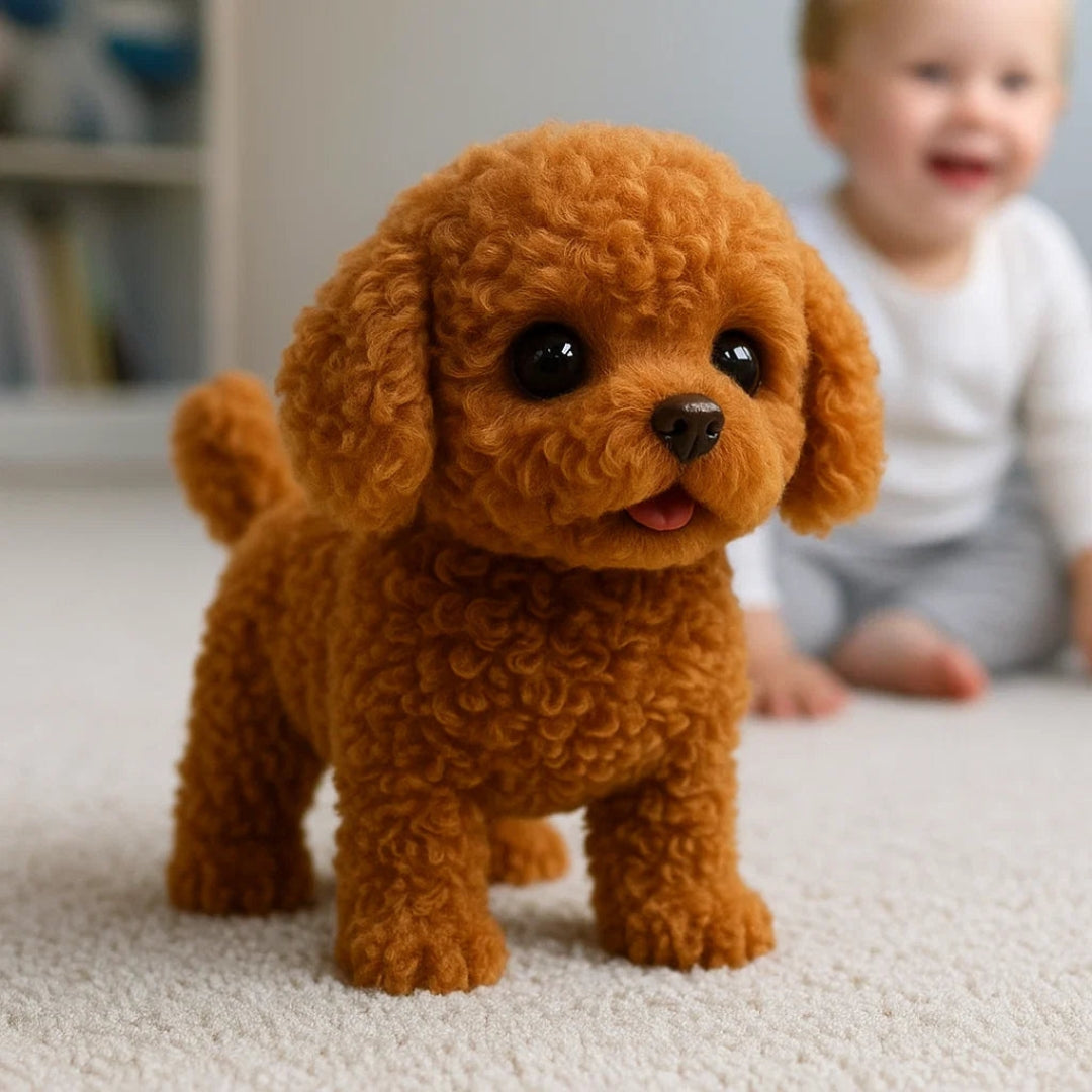 Jouet Chiot Électronique Réaliste en Peluche - Marcherelle