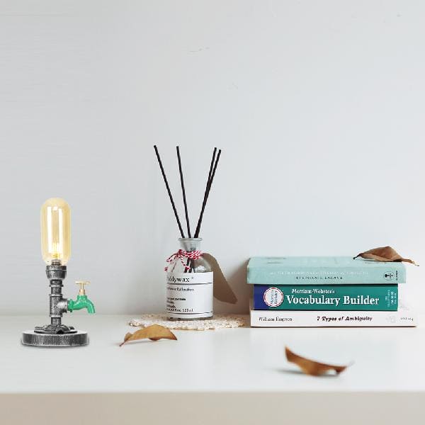 Lampe de Table Élégante en Verre Clair avec Abat-jour Rond