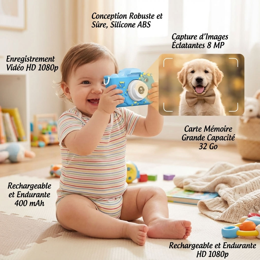 Marcherelle™ – Appareil Photo Enfant pour Premiers Souvenirs Capturés