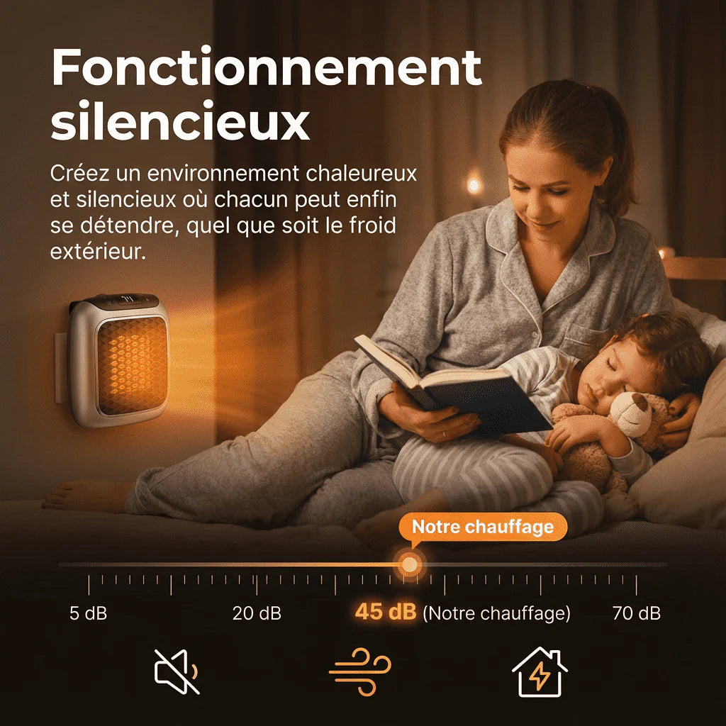 Marcherelle™ – Radiateur Électrique Portable 800W Basse Consommation