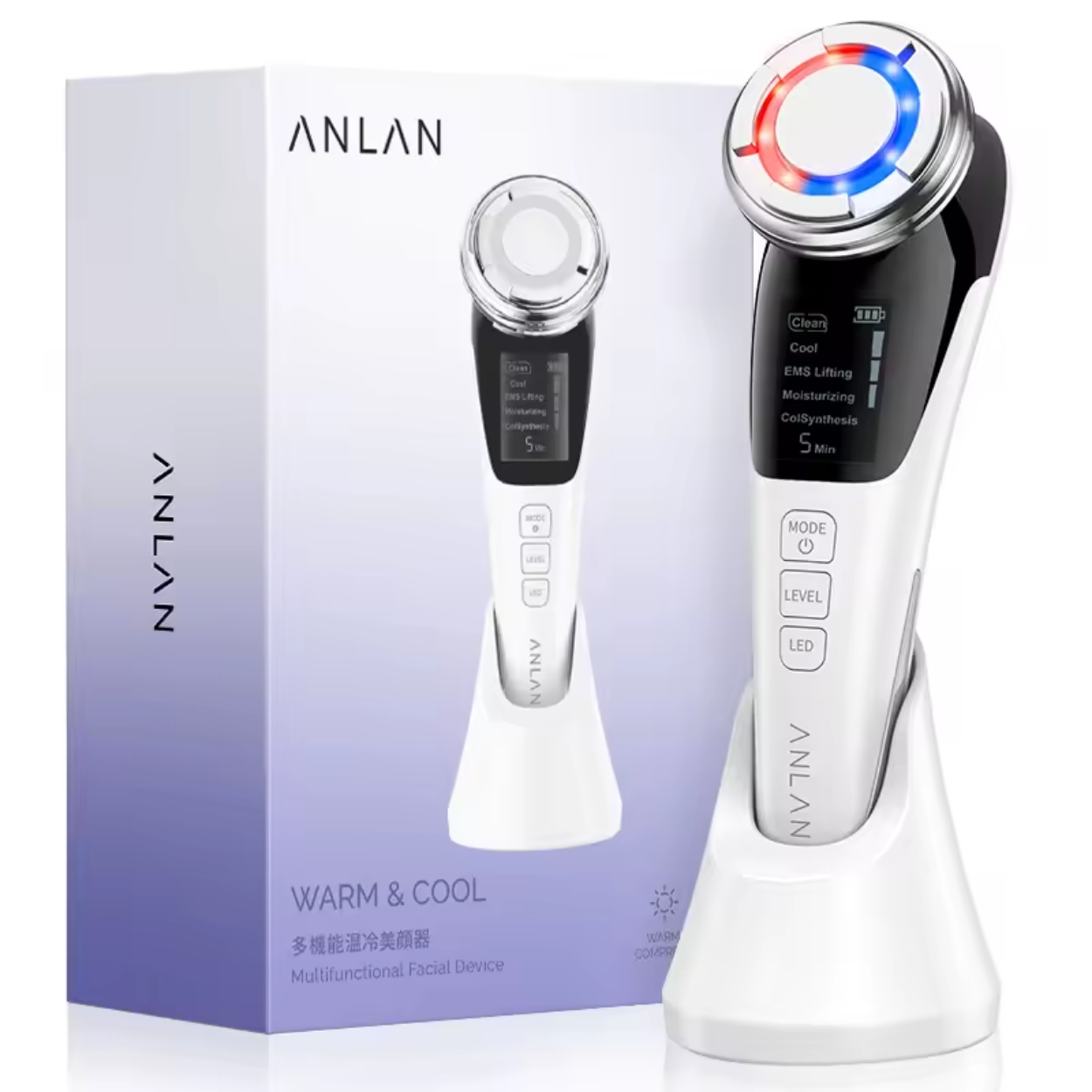 Appareil de Massage Visage avec Chaleur et Cryothérapie