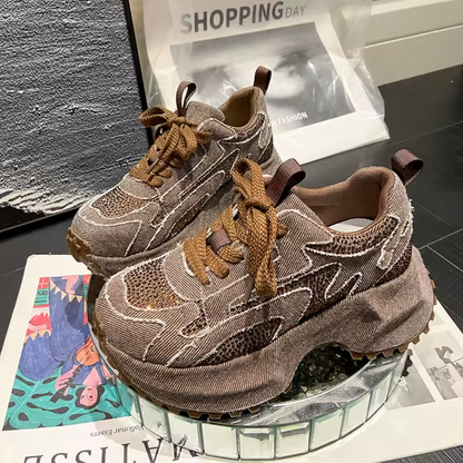 Baskets Femme Chunky à Paillettes Glamour