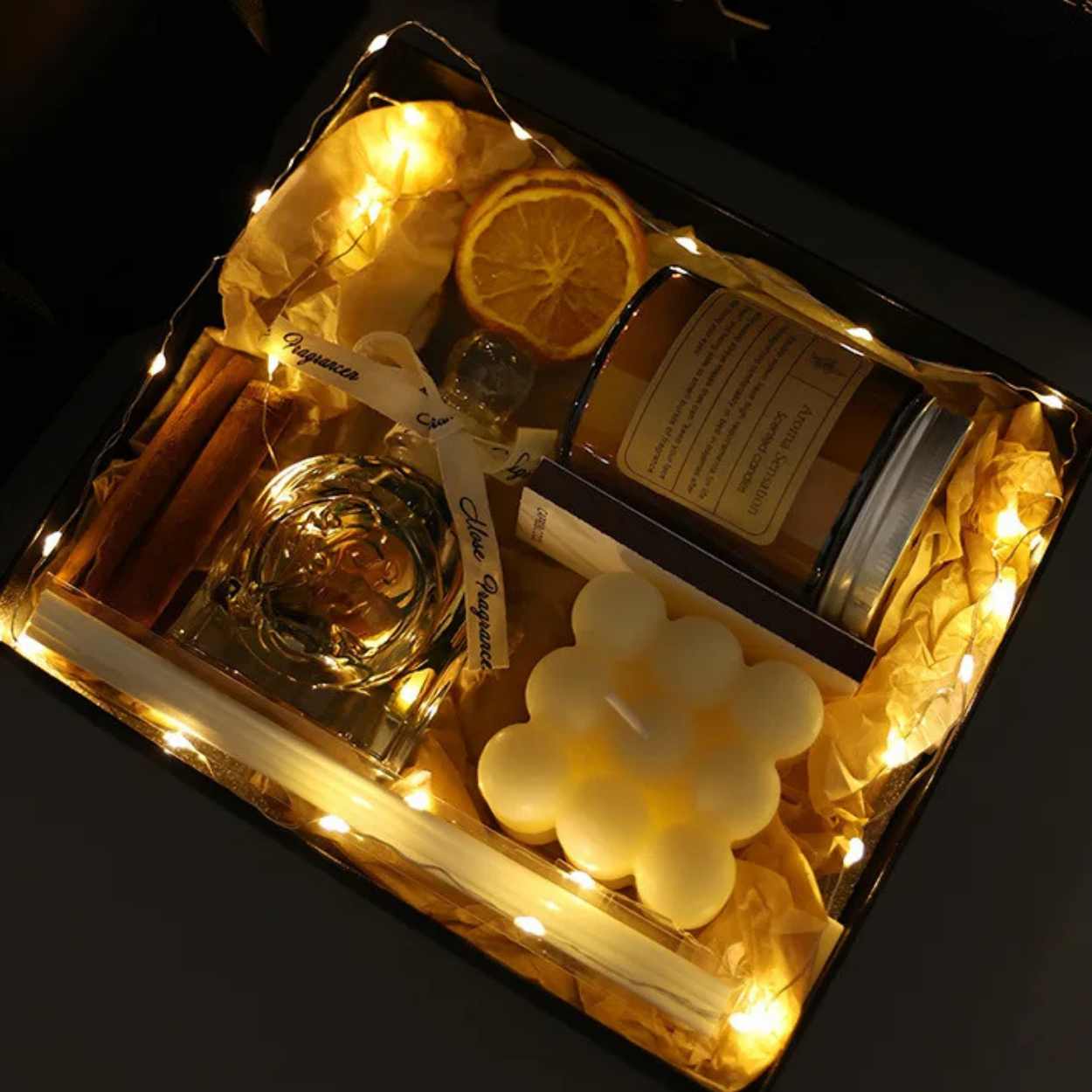 Coffret Cadeau Bougie Parfumée et Diffuseur d'Ambiance