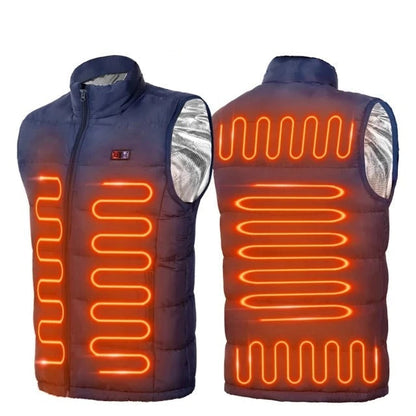 Gilet Chauffant Réchargeable 9 Zones de Chaleur