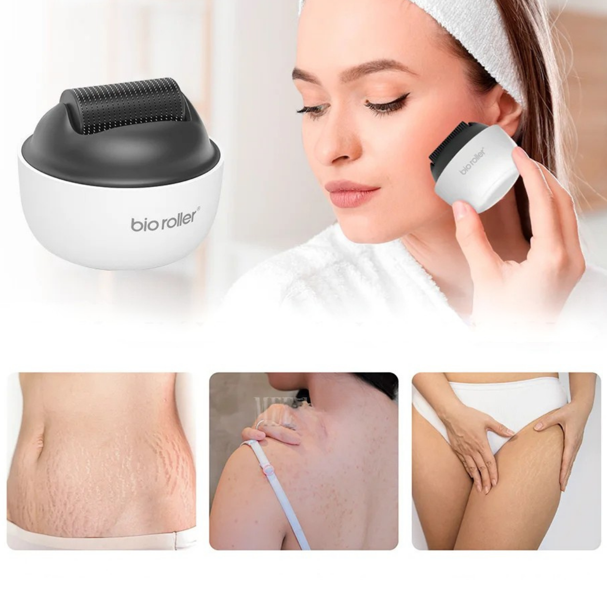 Rouleau de Micro-Needling en Titane 1200 Aiguilles Réutilisable