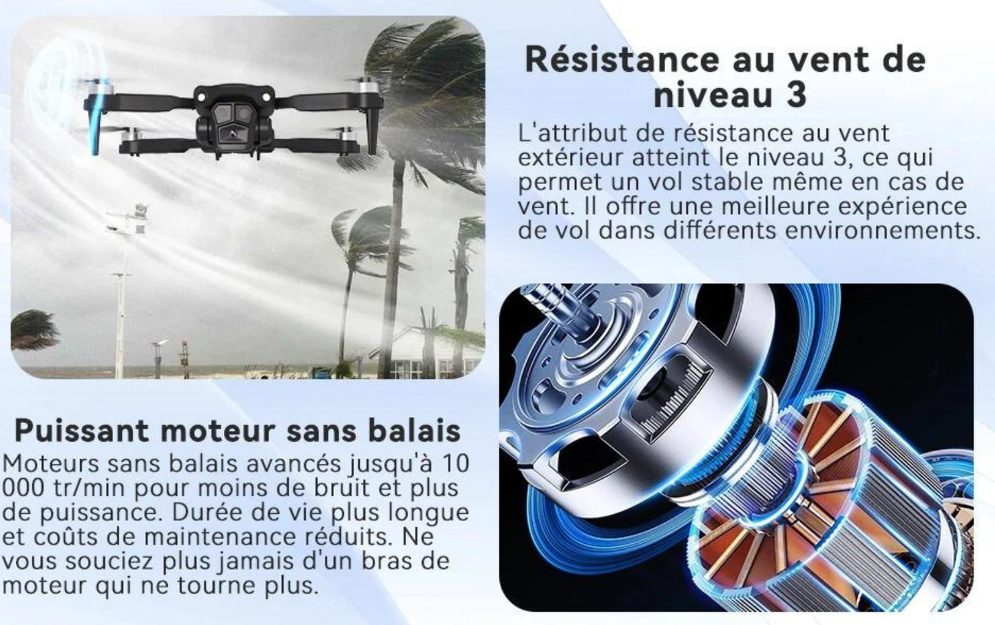 Marcherelle™ | Drone portable à double caméra – Stabilisation intelligente et vidéo en direct