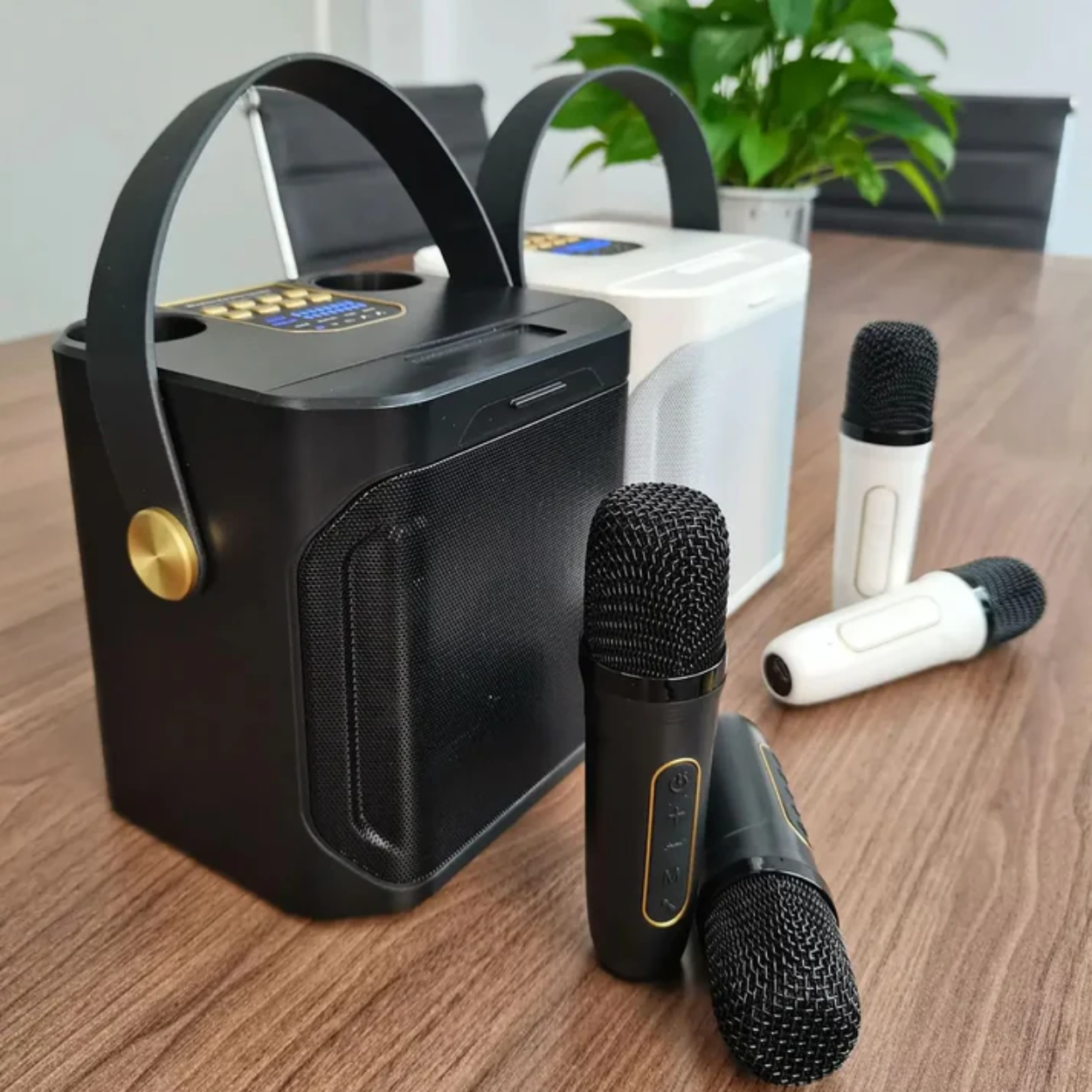 Enceinte Bluetooth Portable Puissant avec Fonction Karaoké