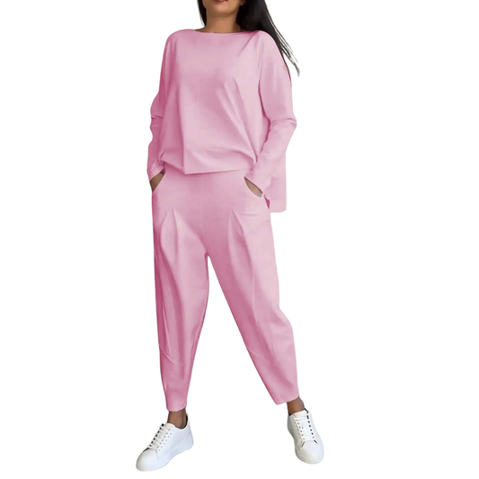 Ensemble Femme Décontracté 2 Pièces Sweat et Pantalon Taille Élevée - Marcherelle