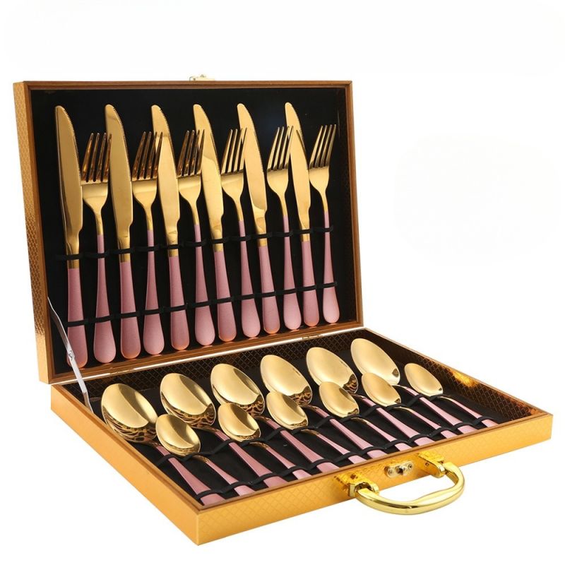 Ustensiles Inox Élégants 24 Pièces