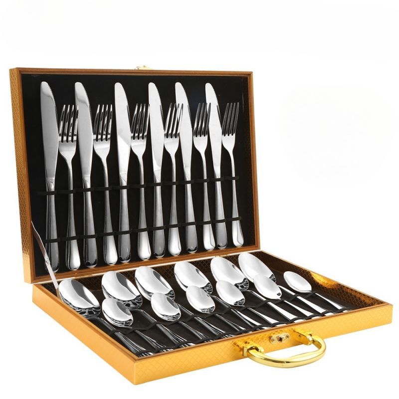 Ustensiles Inox Élégants 24 Pièces