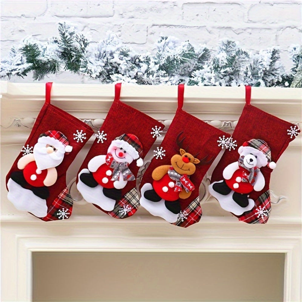 Chaussettes de Noël Rouge Décoration de Fête