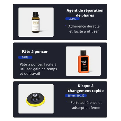 Kit de Réparation de Phare pour Voiture, Rénovation Rapide et Facile