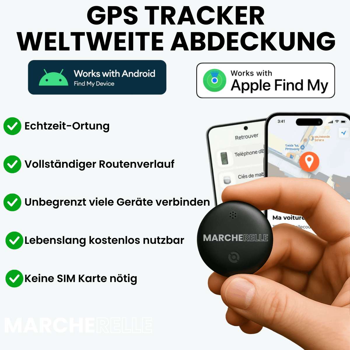 Marcherelle – GPS Tracker für Kinder ohne Abonnement