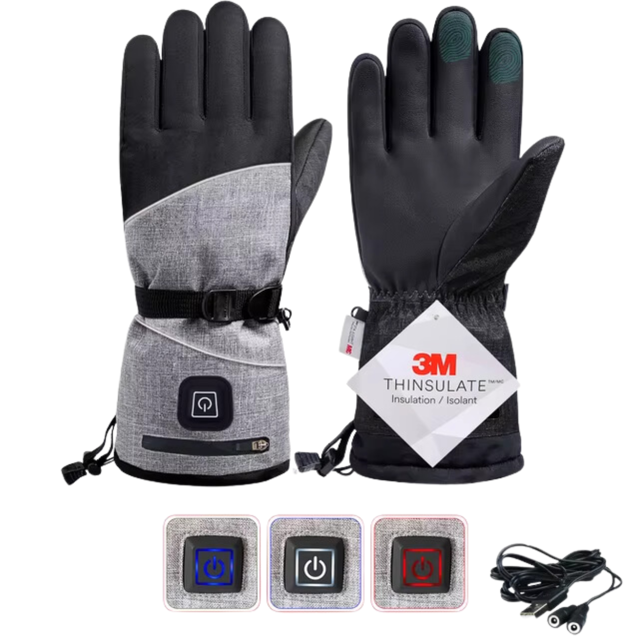 Gants Chauffants Électriques Réchauffants pour Homme et Femme