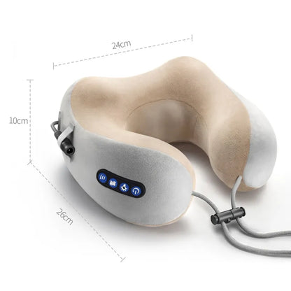 Masseur de cou électrique Oreiller Contourné Relaxant Compact - Santeova