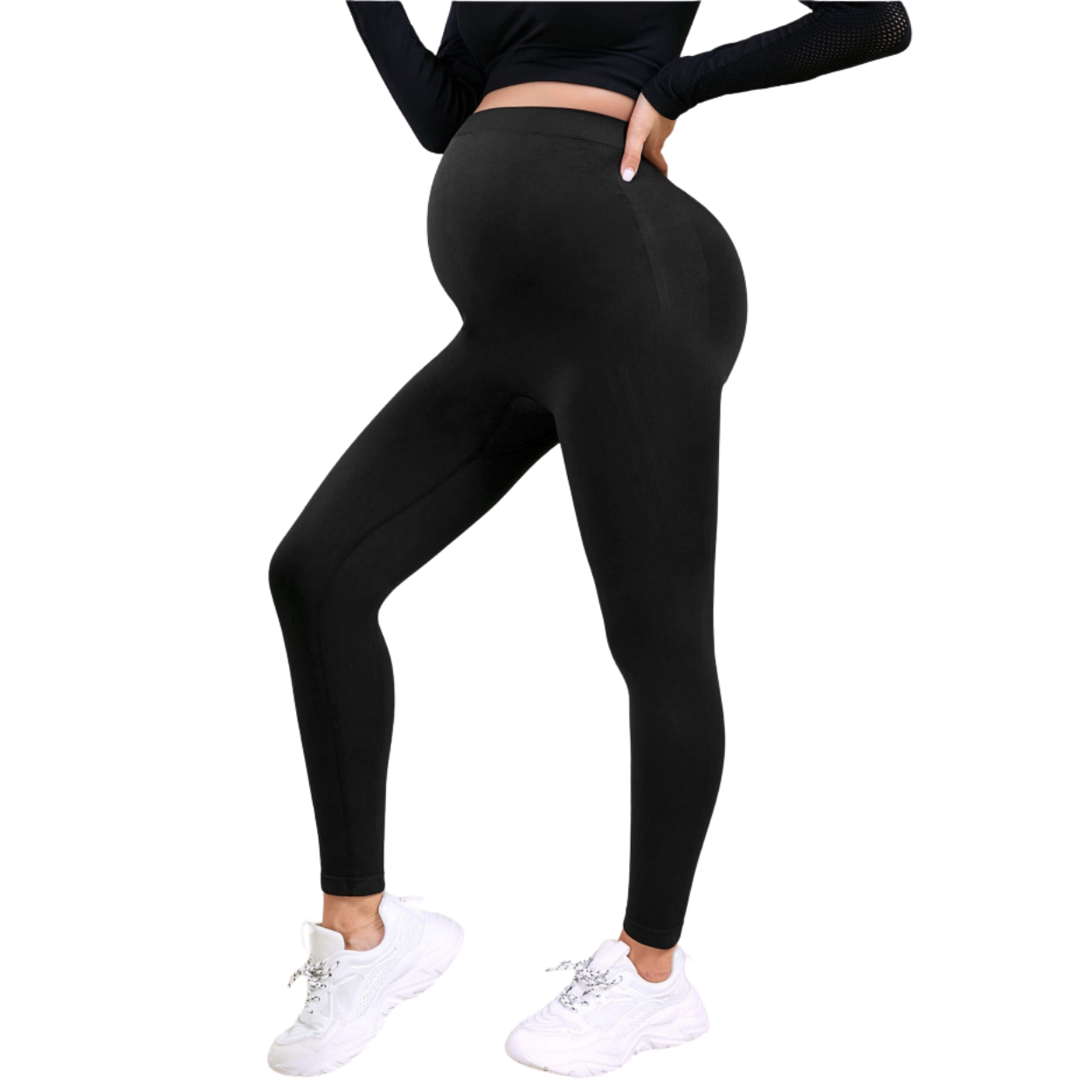 Legging de Grossesse Élastique avec Soutien Abdominal et Effet Affineur - Marcherelle