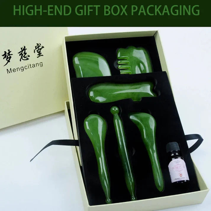 Kit de Massage Gua Sha 7 Pièces Complète
