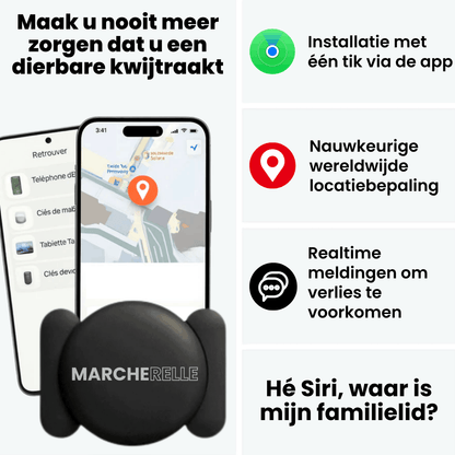 Marcherelle - GPS Tracker Zonder Abonnement | Compatibel met Android & iOS