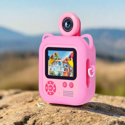 Marcherelle™ – Appareil Photo Instantané Enfant Objectif Pivotant 48MP