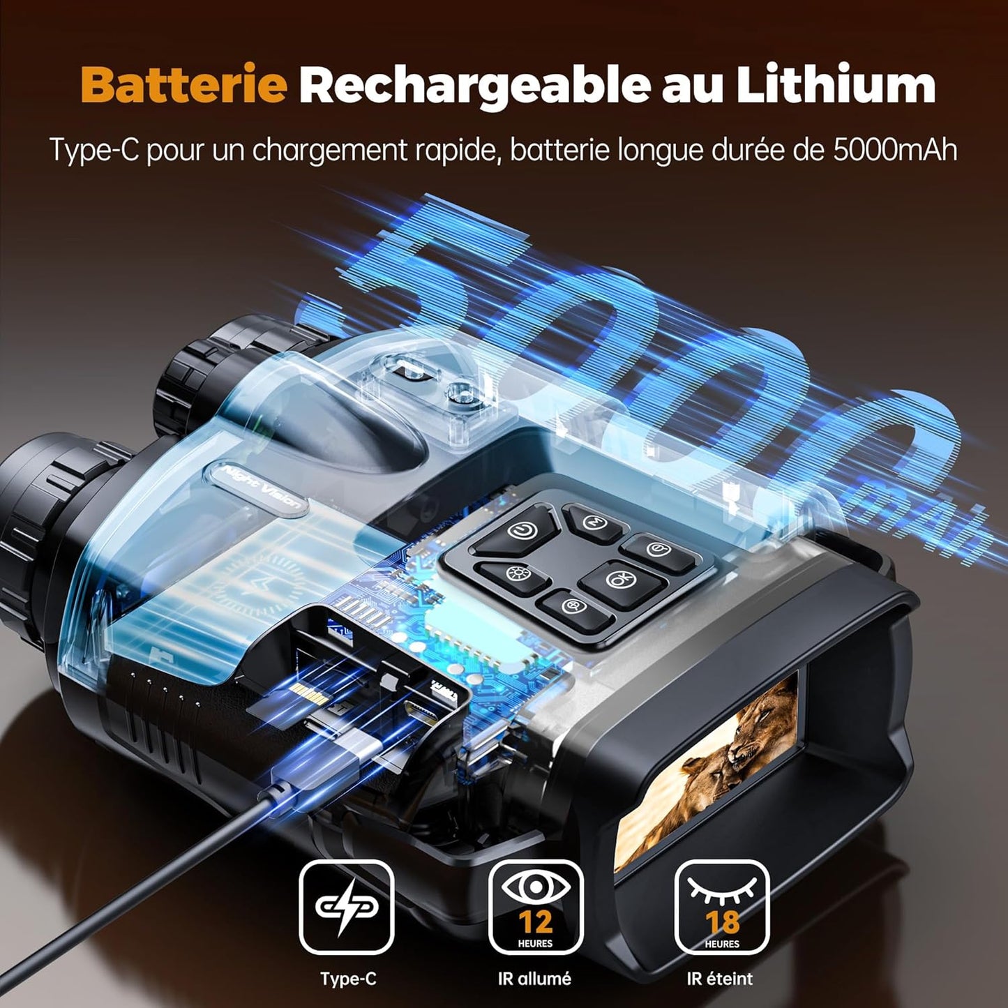 Marcherelle™ | Caméra 4K Etanche - Zoom 8X et Batterie 5000 mAh