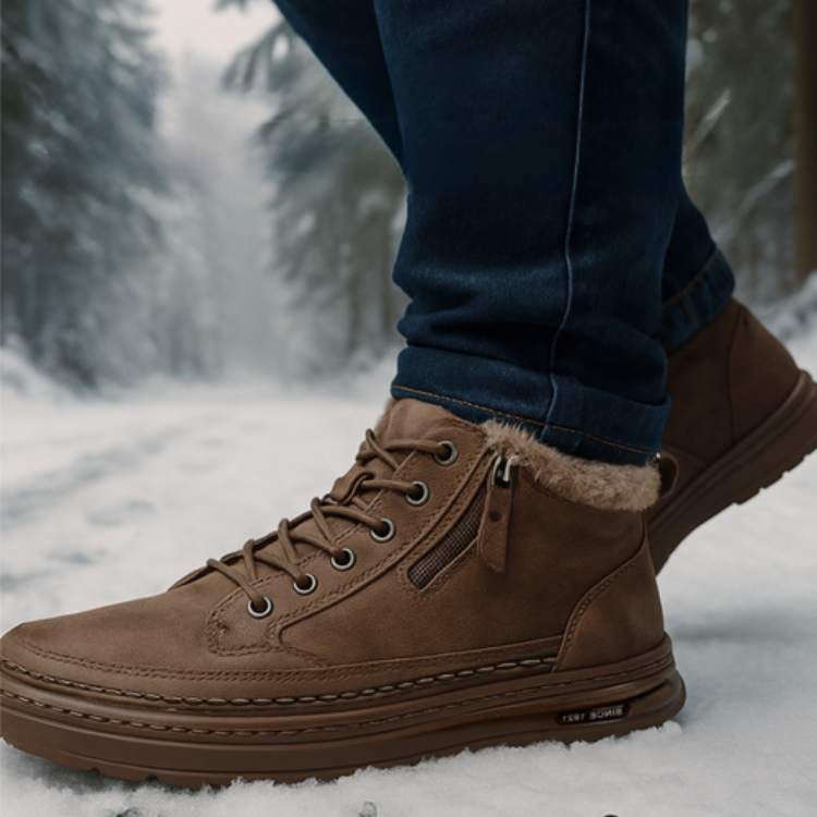 Marcherelle™ – Chaussures Hiver Antidérapantes avec Doublure Thermique