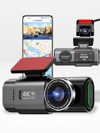Marcherelle™ – Dashcam 4K Ultra HD Voiture avec GPS Intégré