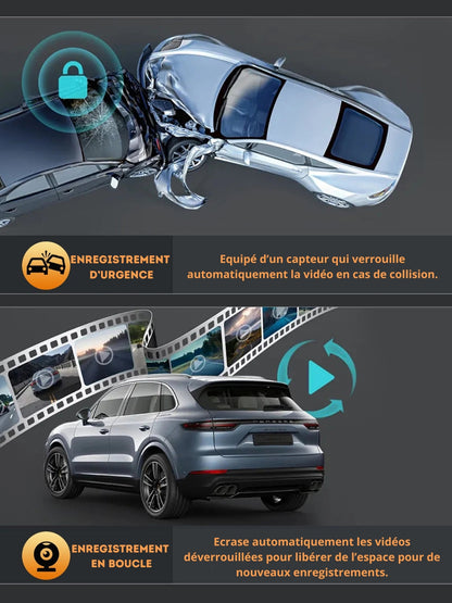 Marcherelle™ – Dashcam Voiture 4K – Vision Nocturne, WiFi & Stationnement 24h