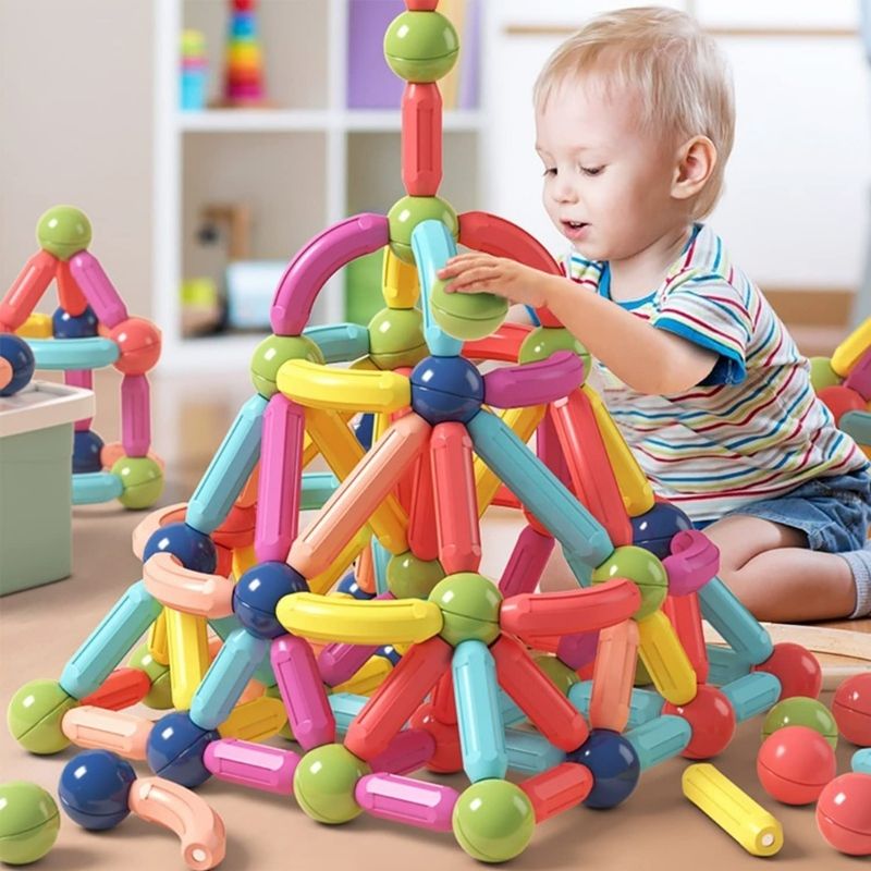 Marcherelle™ – Jeu de Construction Magnétique pour Créativité et Motricité
