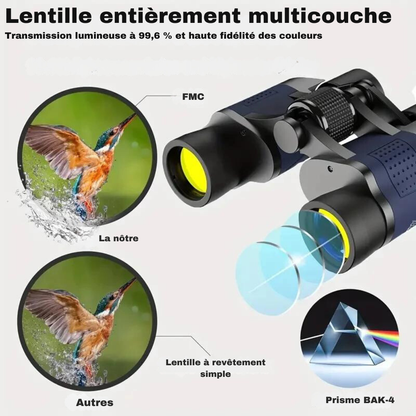 Marcherelle™ – Jumelles 80x80 Longue Portée Vision Nocturne pour Randonnée & Chasse