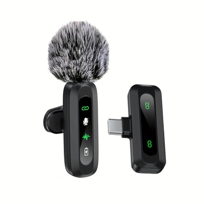 Marcherelle™ – Microphone Cravate Sans Fil USB-C Pour Un Son Clair Et Stable
