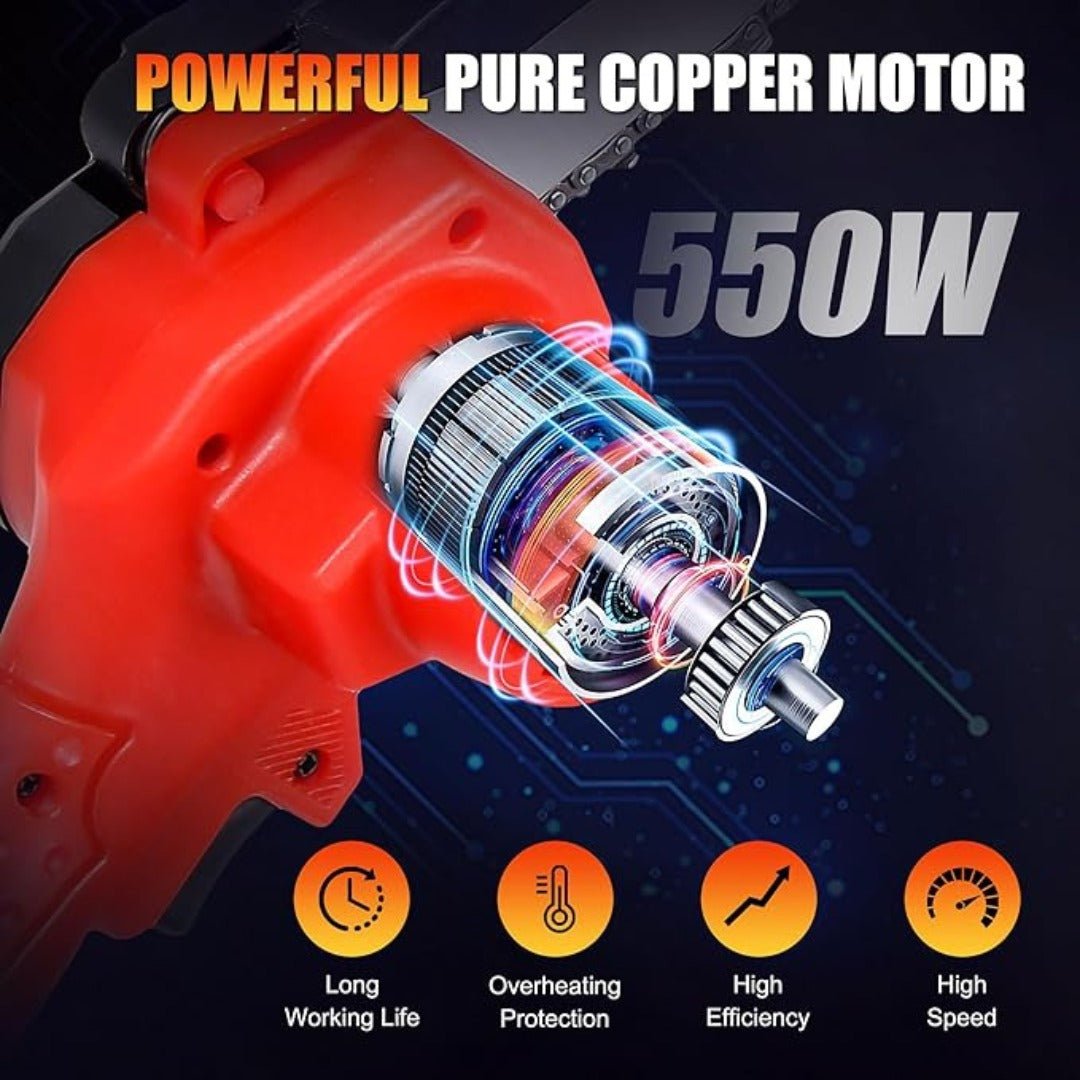 Marcherelle™ – Mini Tronçonneuse Sans Fil Électrique Rechargeable et Légère