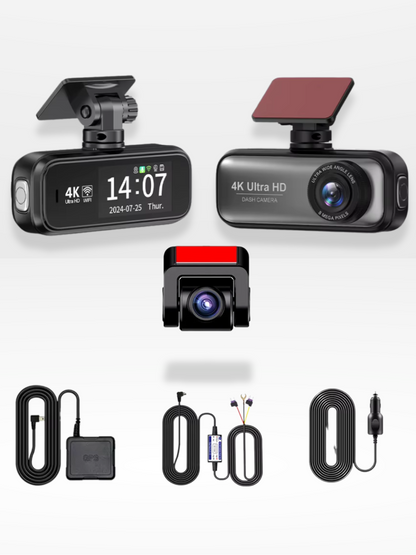 Marcherelle™ – Rétroviseur Caméra 4K Avant/Arrière avec GPS Intégré