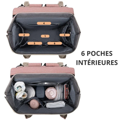 Marcherelle™ – Sac à Langer 3 en 1 avec Lit Bébé Intégré