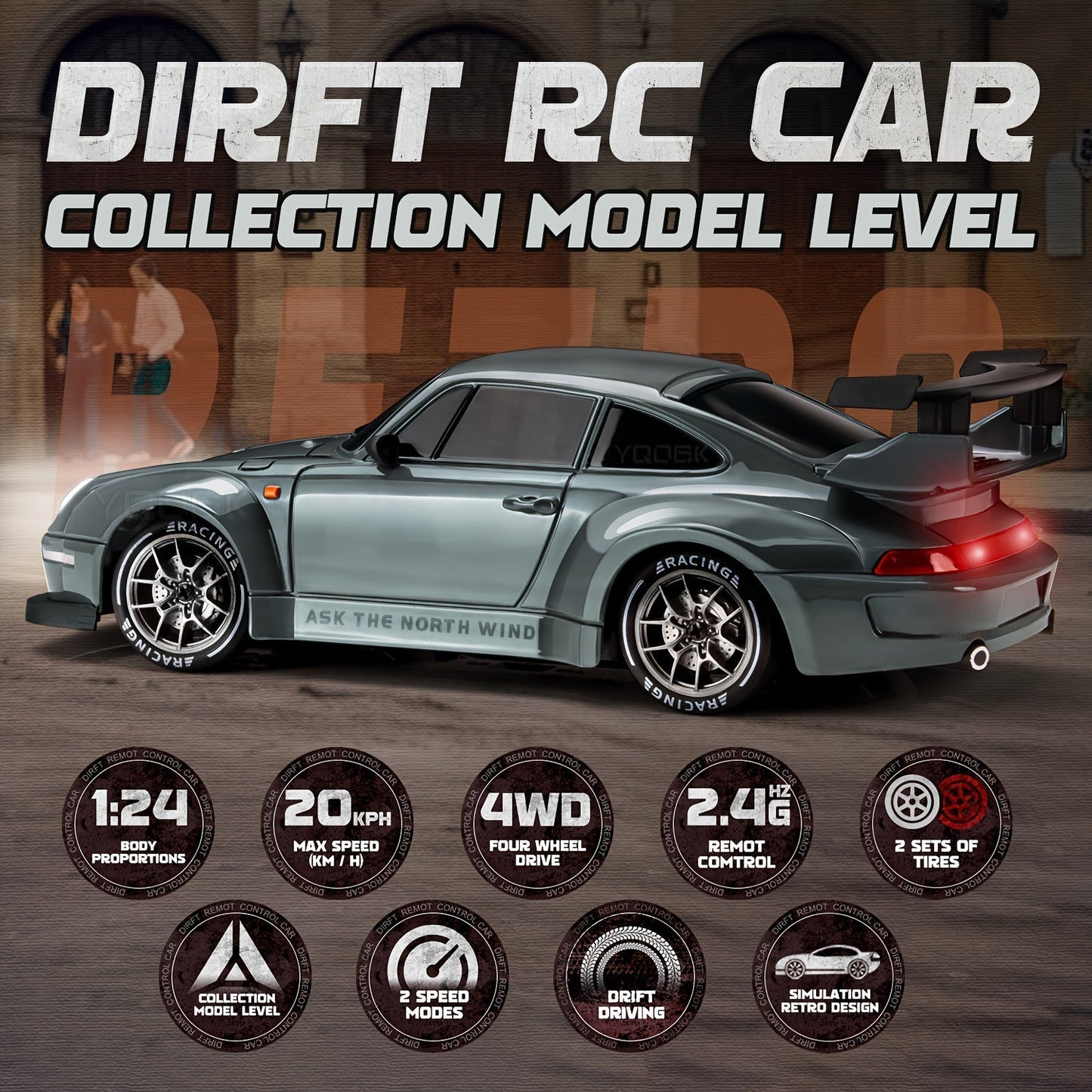 Marcherelle™ – Voiture RC Drift Télécommandée 2.4GHz Rechargeable