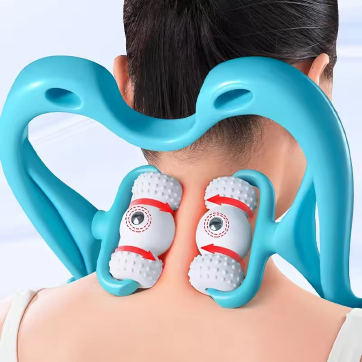 Masseur de Cou et Dos Électrique 6 Rouleaux Relaxant