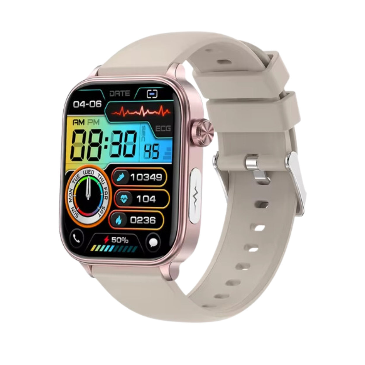 Montre Connectée Fitness avec ECG et Suivi de Santé