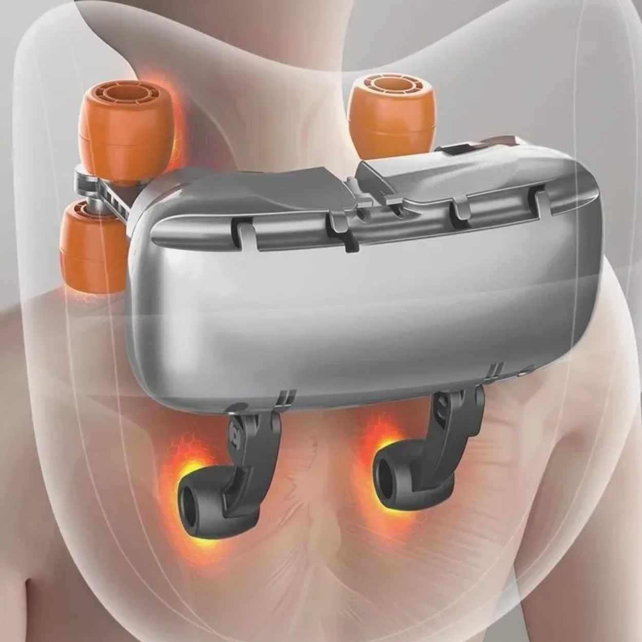 Oreiller de Massage Électrique Chauffant pour Dos et Jambes