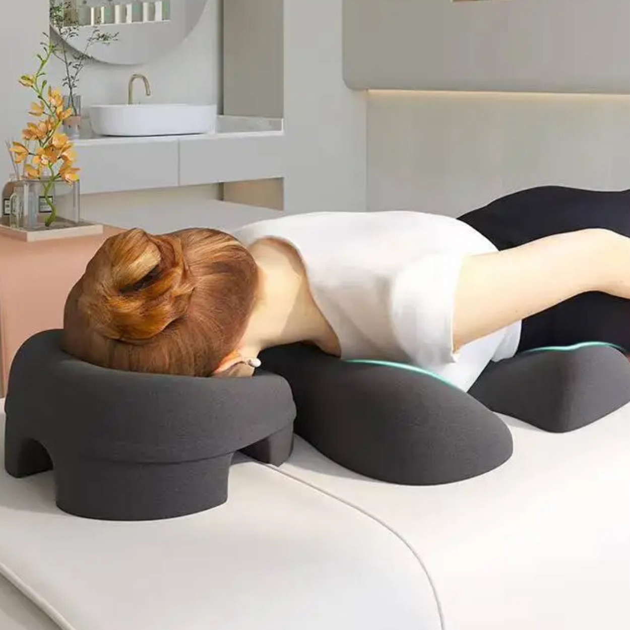 Oreiller de Massage Confortable pour Visage, Cou et Dos
