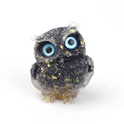 Figurine Hibou Cristal Naturel Élégant pour Déco Maison