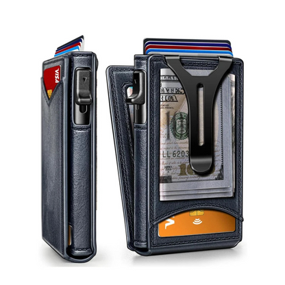 Portefeuille Aluminium Fin avec Protection RFID