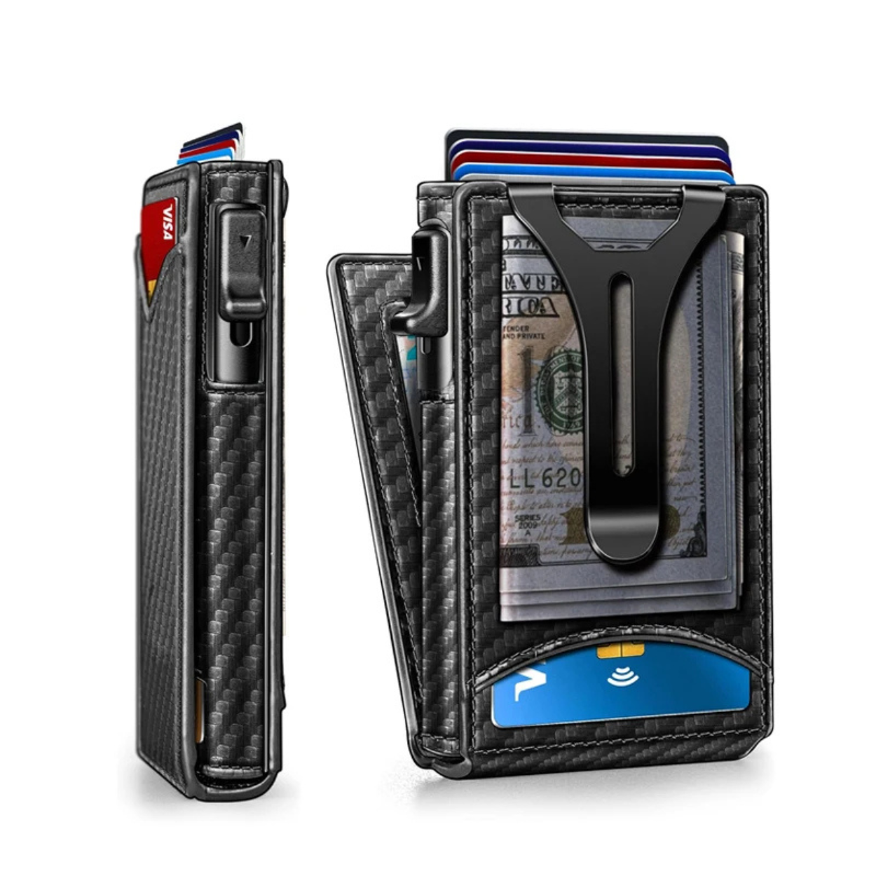 Portefeuille Aluminium Fin avec Protection RFID