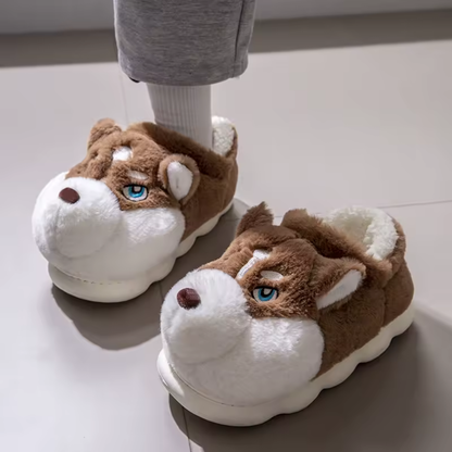 Pantoufles Peluche Chien Douces et Confortables