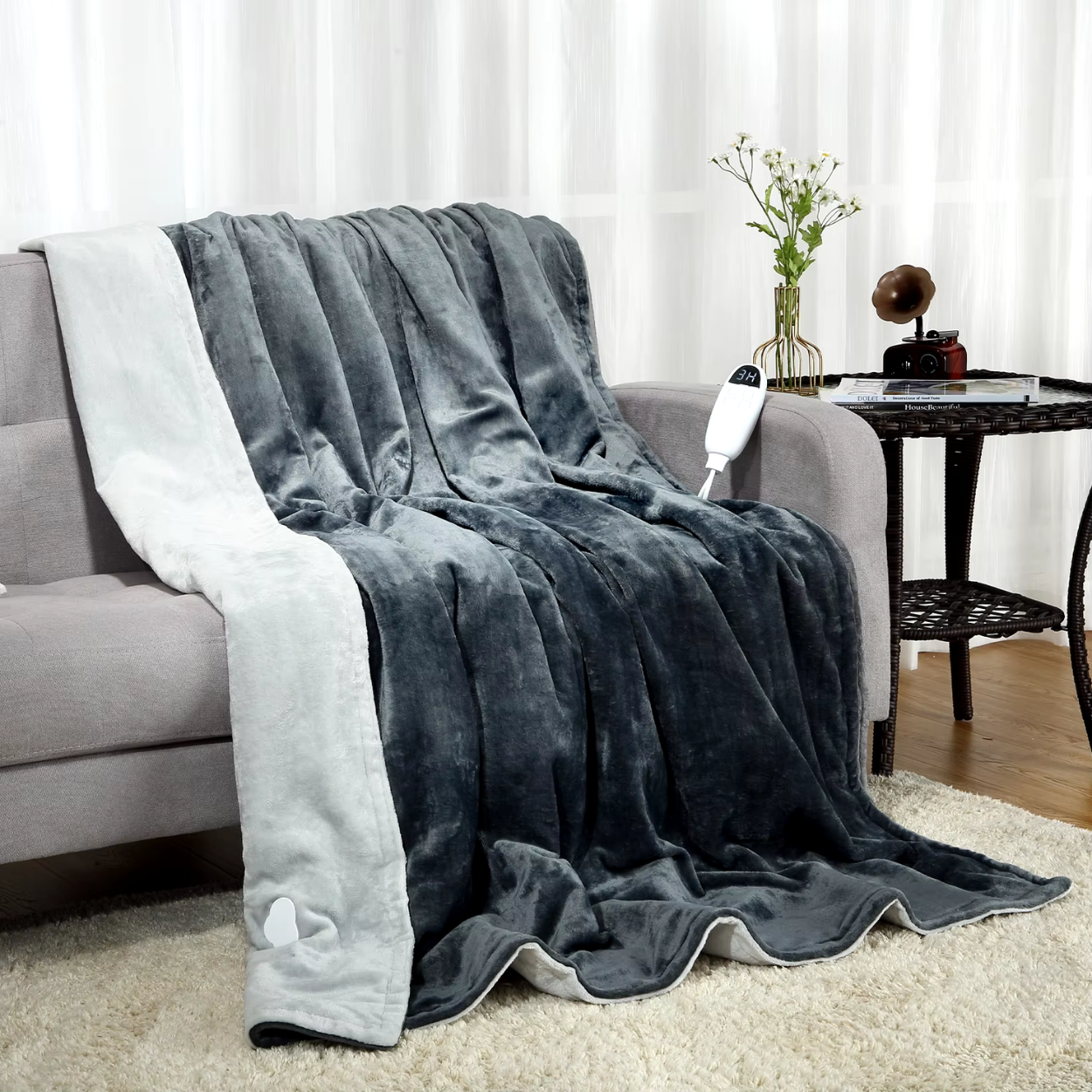 Plaid Électrique Chaud et Confortable pour Maison