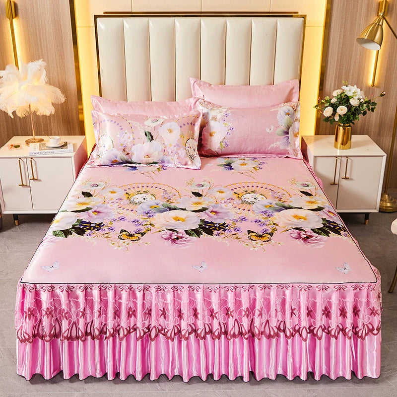 Jupes de lit douces en velours de luxe