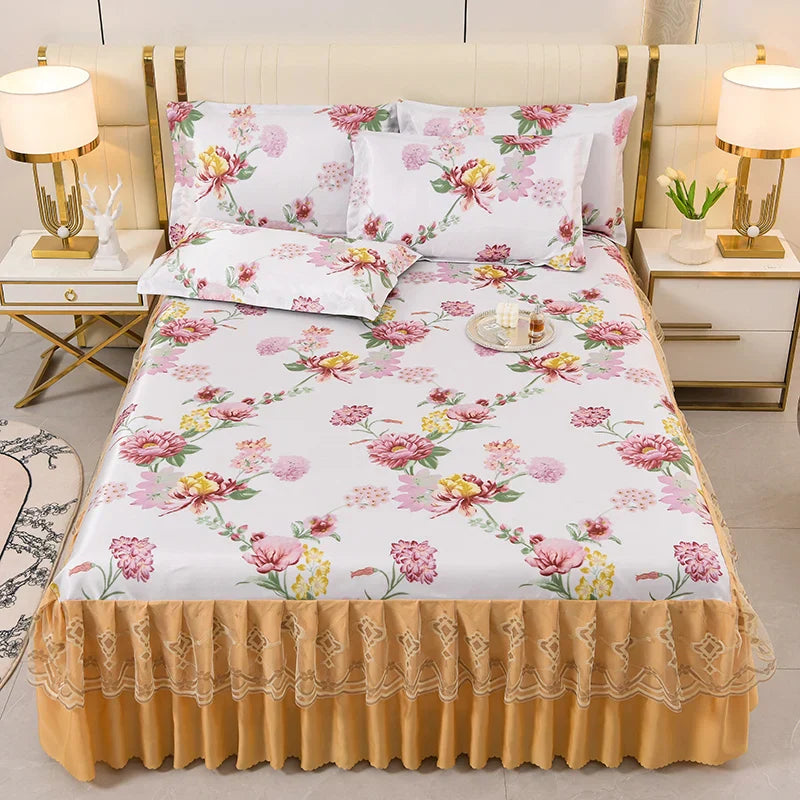 Jupes de lit douces en velours de luxe